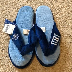 URI Blue Fuzzy Thong Slippers